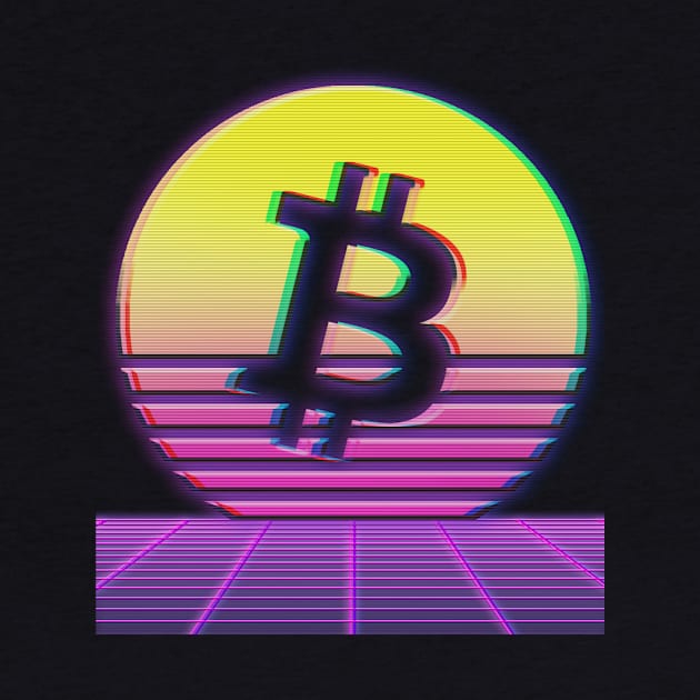 Bitcoin Retro Vaporwave by The Libertarian Frontier 